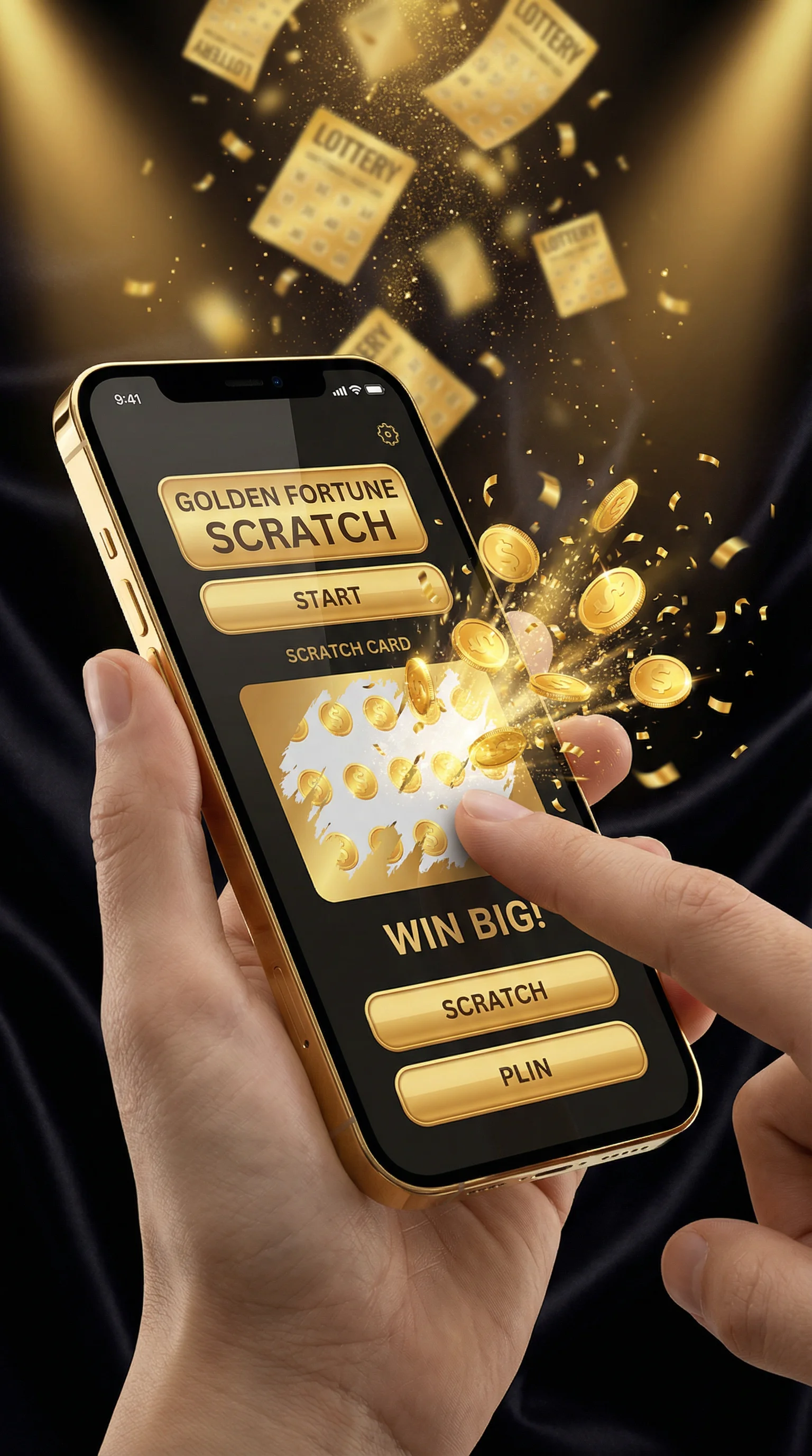 Golden Ticket APP手机界面展示 - 彩票平台