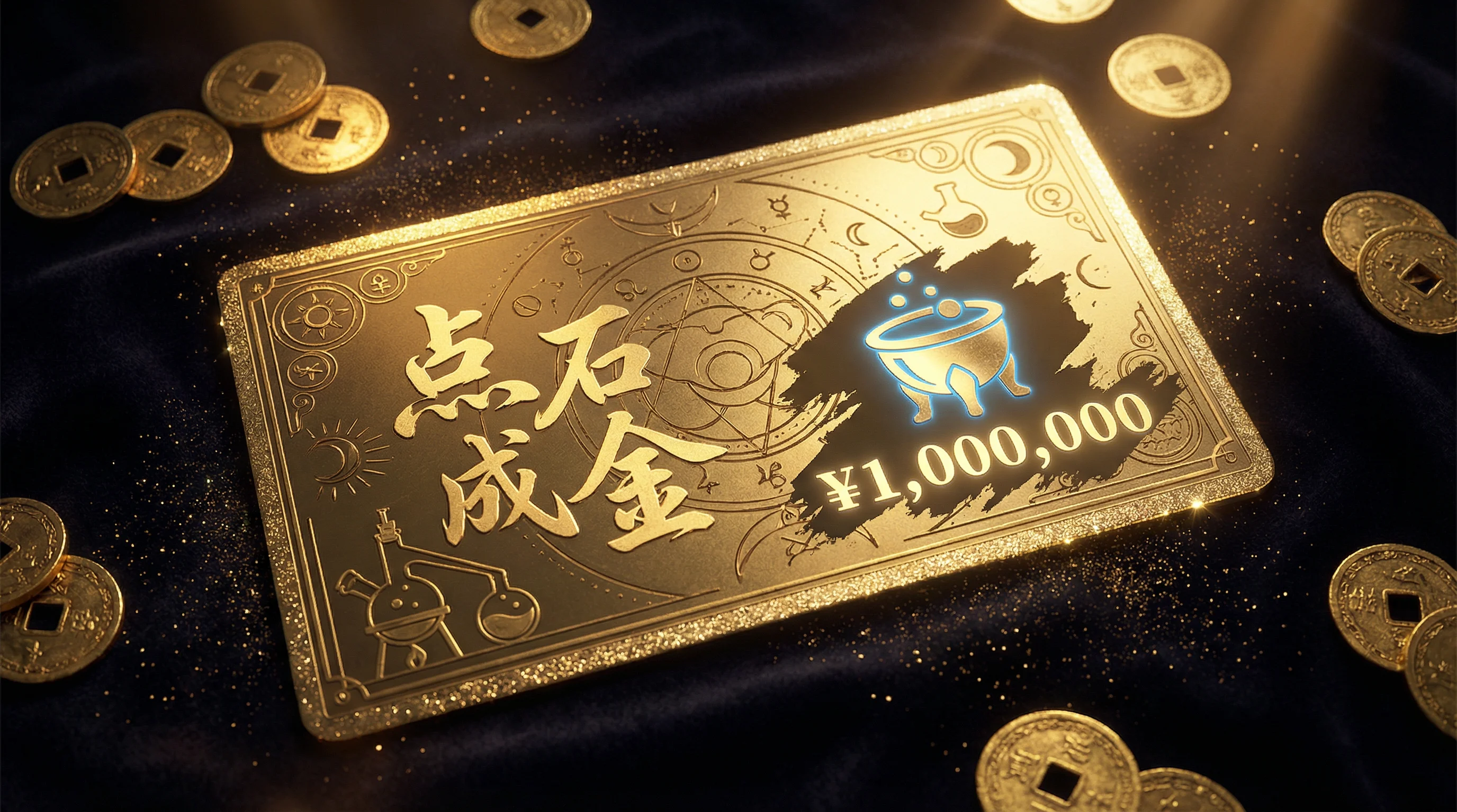 点石成金主题刮刮乐卡片，头奖一百万 - 彩票平台