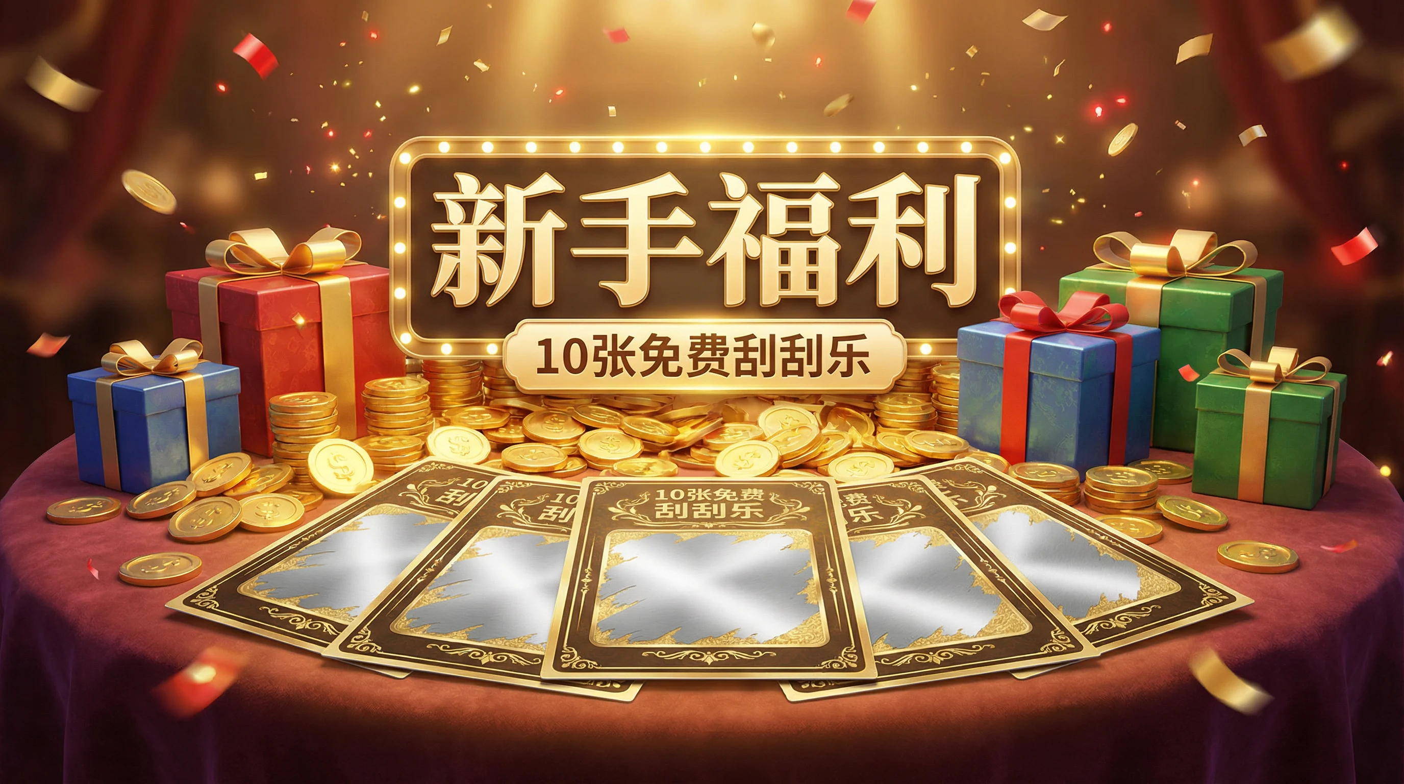新手福利刮刮乐活动，十张免费卡片 - 彩票平台