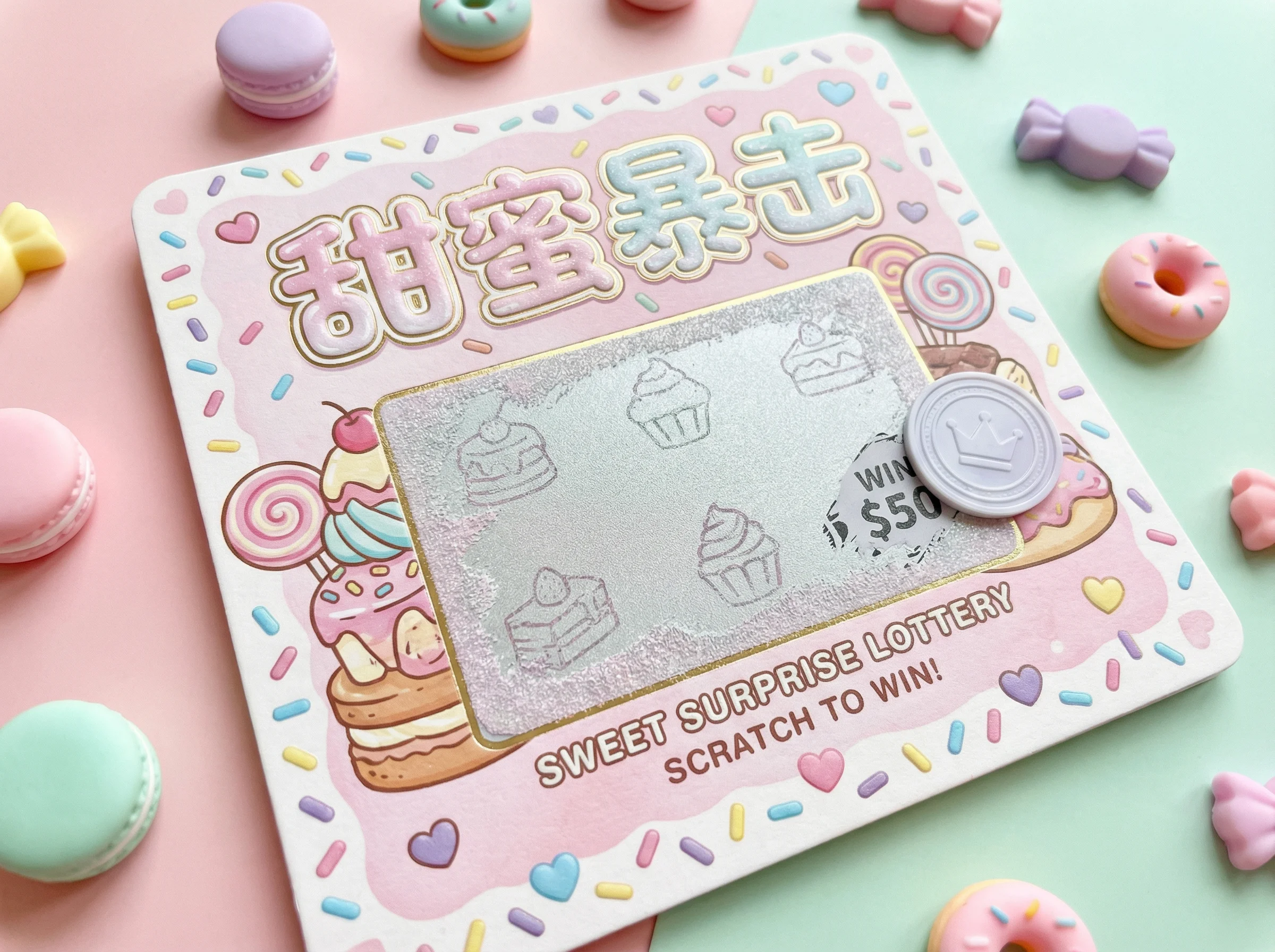 甜蜜暴击概念刮刮乐设计 - 彩票平台
